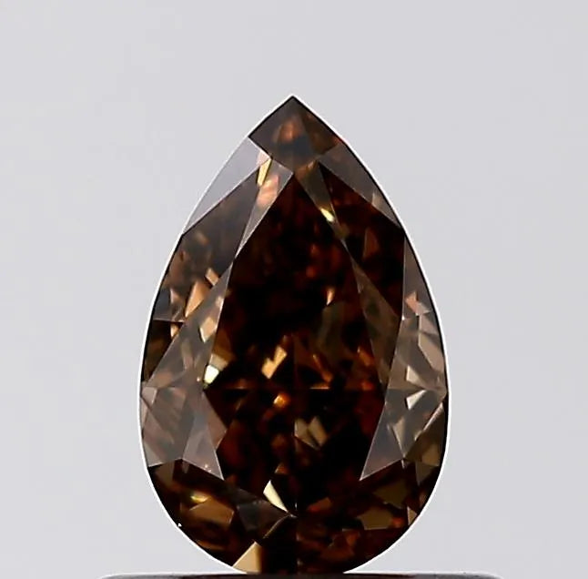 0.52ct Pear Natural Diamond (Colour Brown, Clarity VVS2, Cut VG, IGI Certified)