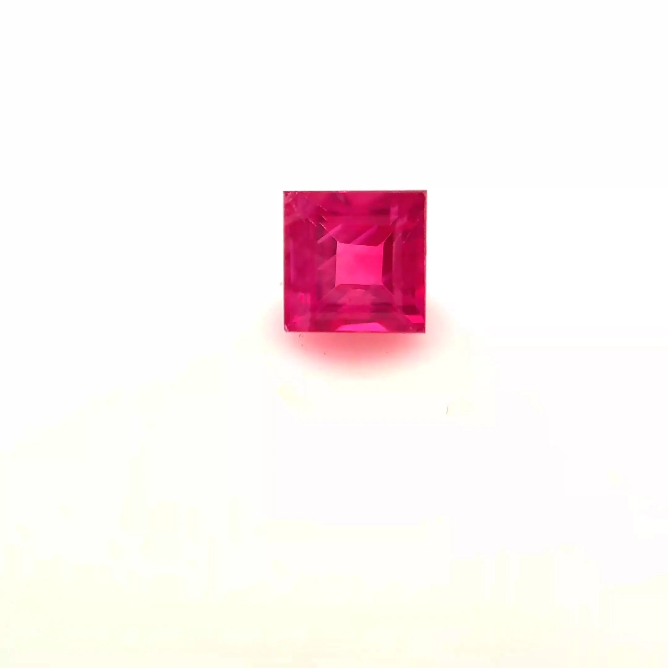 0.59ct Square Natural Ruby (Colour Red, Clarity Eye Clean, Cut Faceted)