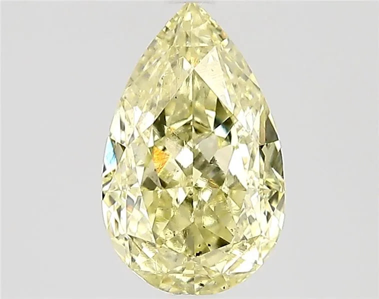 0.64ct Pear Natural Diamond (Colour Fancy Light None Yellow, Clarity SI1, Cut EX, GIA Certified)
