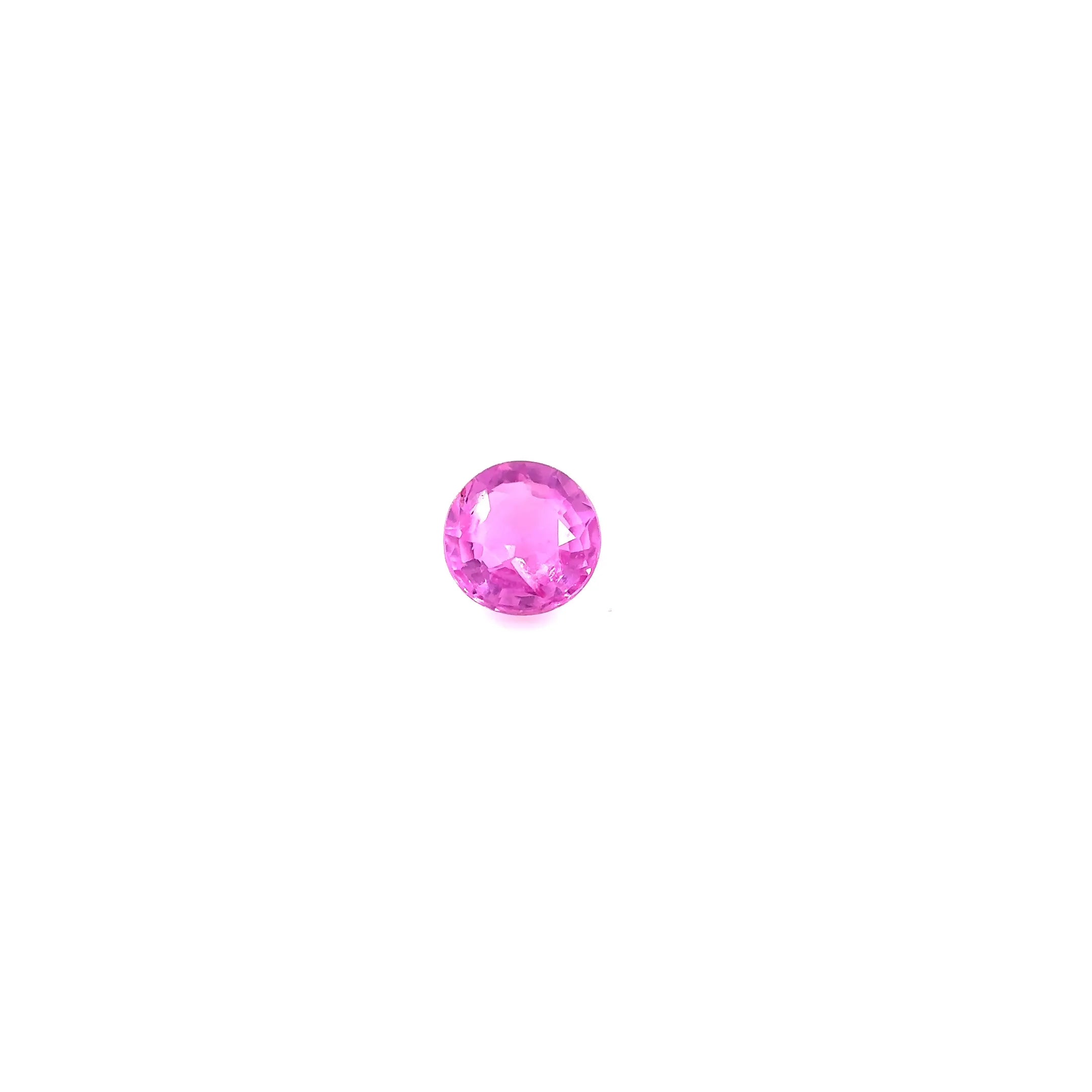 0.69ct Round Natural Sapphire (Colour Pink, Clarity Eye Clean, Cut Faceted)