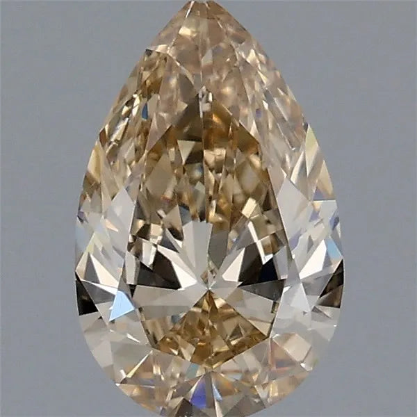 0.71ct Pear Natural Diamond (Colour Fancy Yellow Brown, Clarity VS2, Cut GD, GIA Certified)