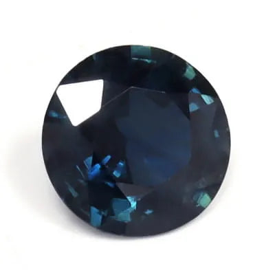 0.72ct Round Natural Sapphire (Colour Teal, Clarity Slightly Included, Cut Faceted)