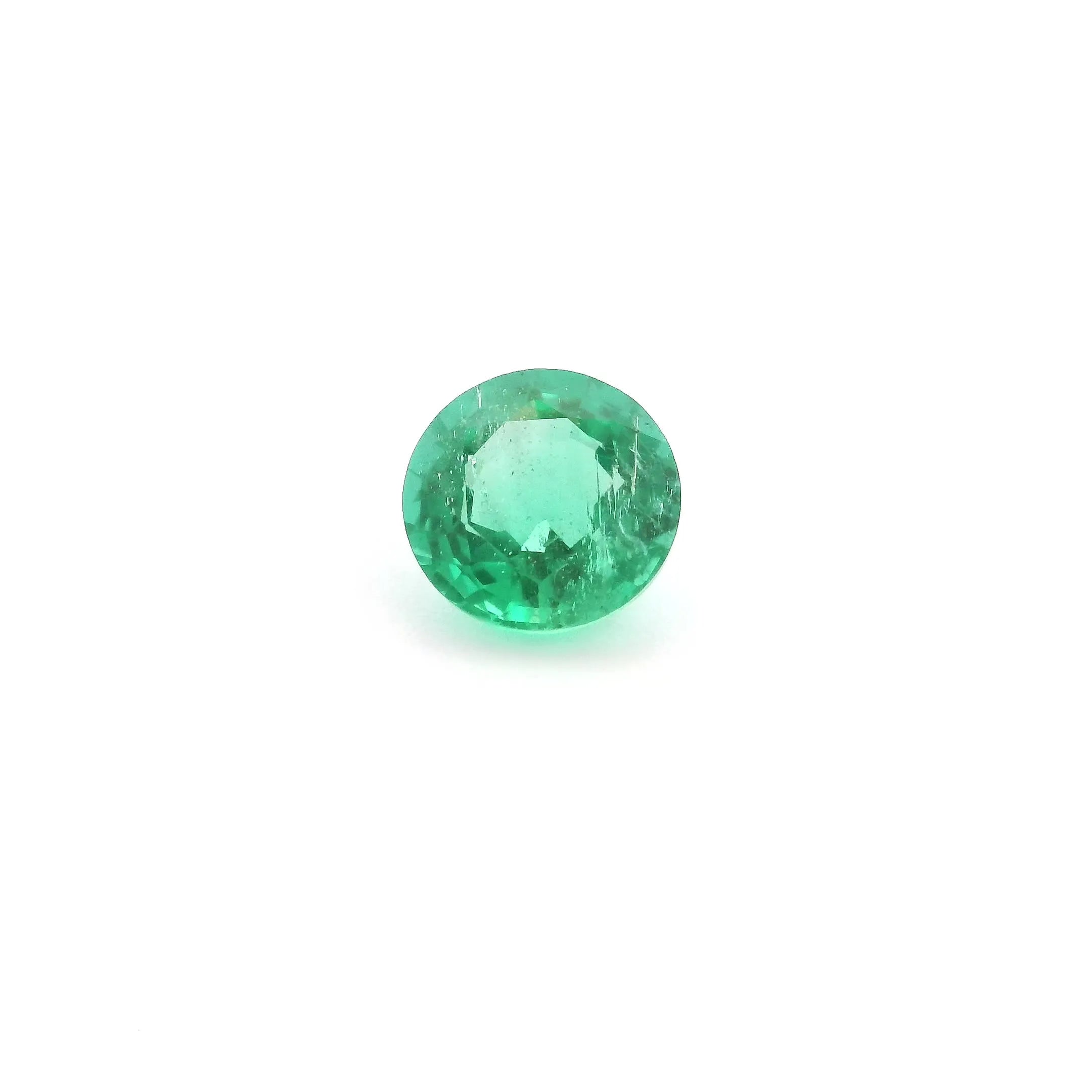 0.76ct Round Natural Emerald (Colour Green, Clarity Eye Clean, Cut Faceted)