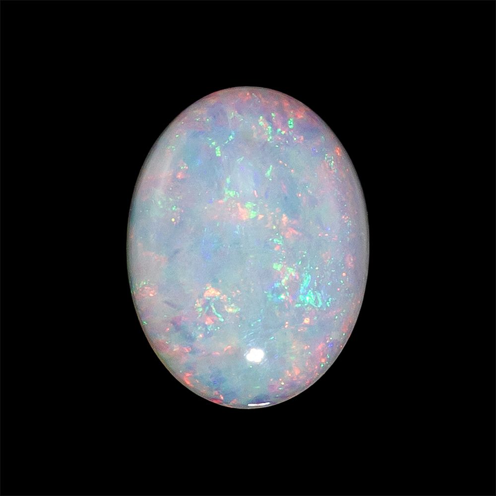 0.81ct Oval Natural Opal (Colour White, Clarity Moderately Included, Cut Cabochon)