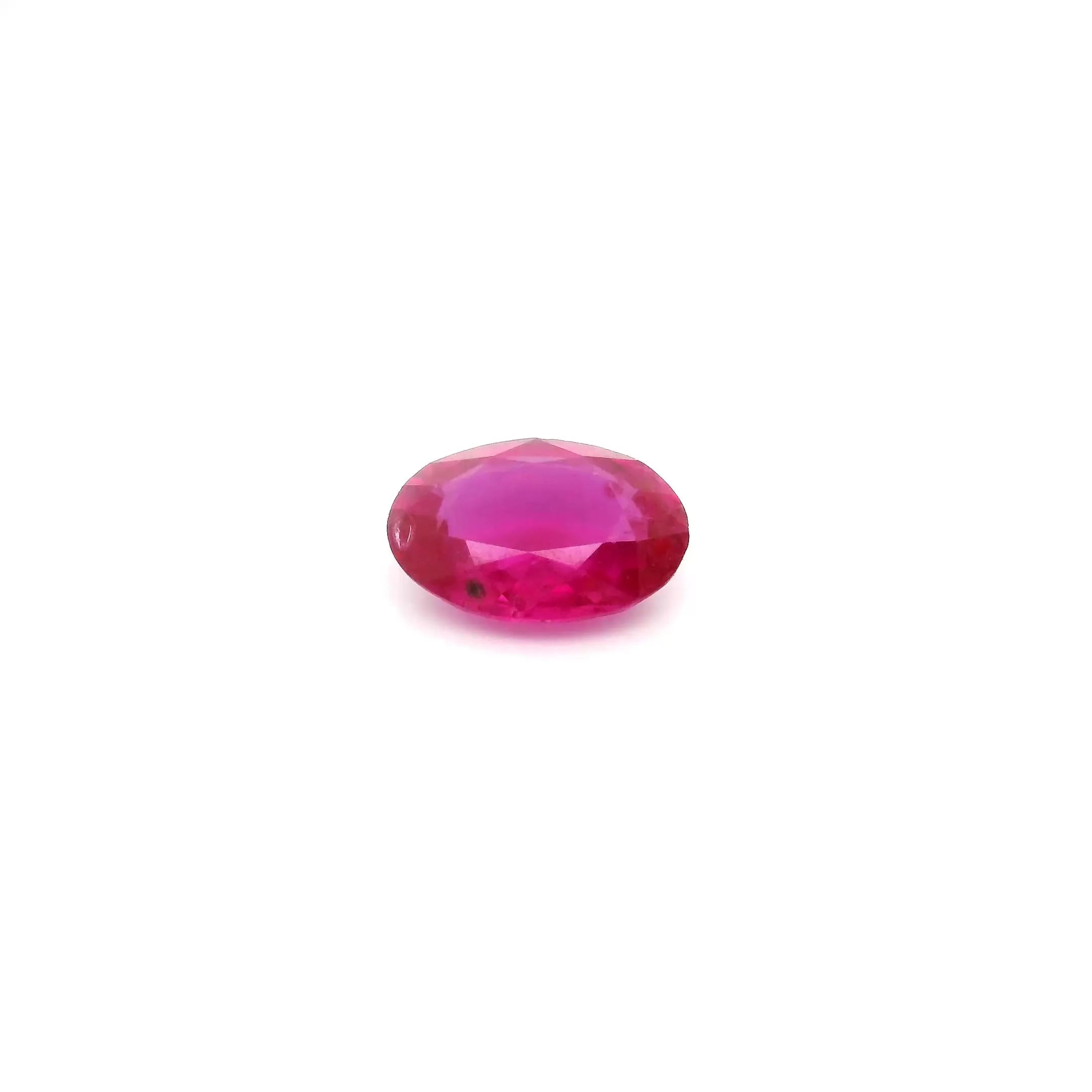 0.82ct Oval Natural Ruby (Colour Red, Clarity Slightly Included, Cut Faceted)