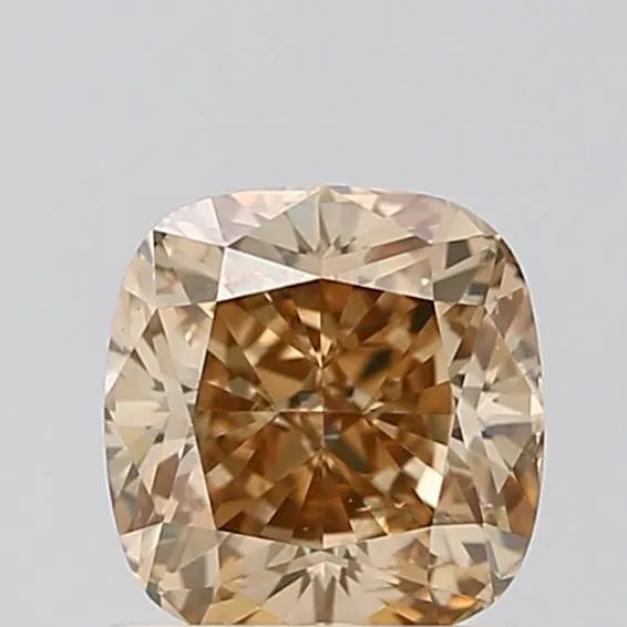 0.91ct Cushion brilliant Natural Diamond (Colour Brown, Clarity VS2, Cut EX, IGI Certified)
