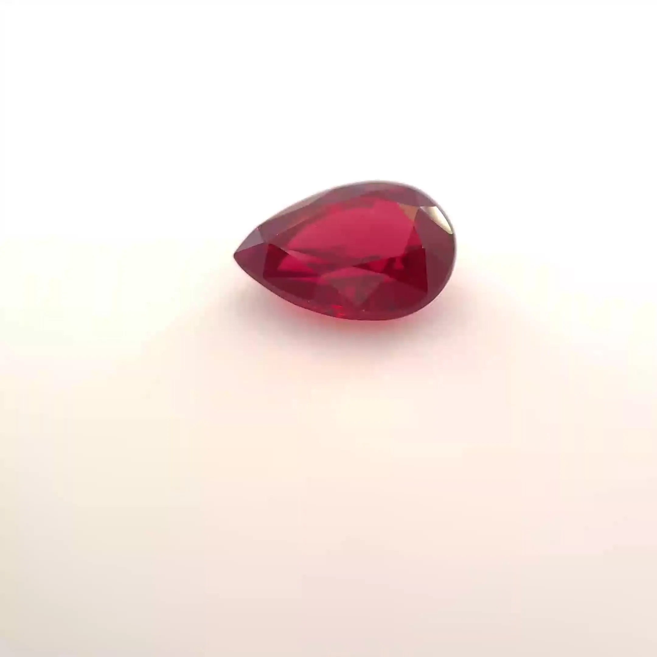 0.99ct Pear Natural Ruby (Colour Red, Clarity Eye Clean, Cut Faceted)