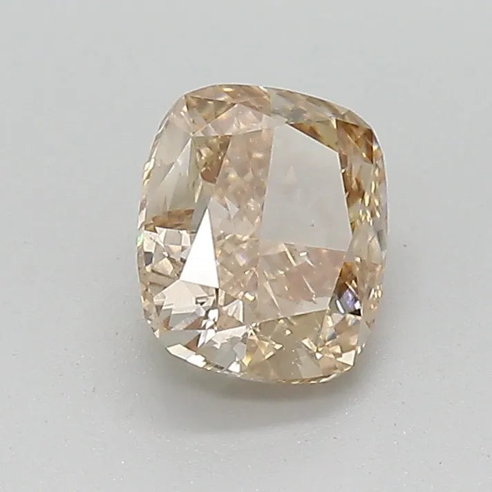 1.02ct Cushion brilliant Natural Diamond (Colour Fancy Light Yellowish Brown, Clarity VS2, Cut EX, GIA Certified)