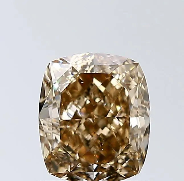 1.02ct Cushion brilliant Natural Diamond (Colour Fancy Yellowish Brown, Clarity SI1, GIA Certified)