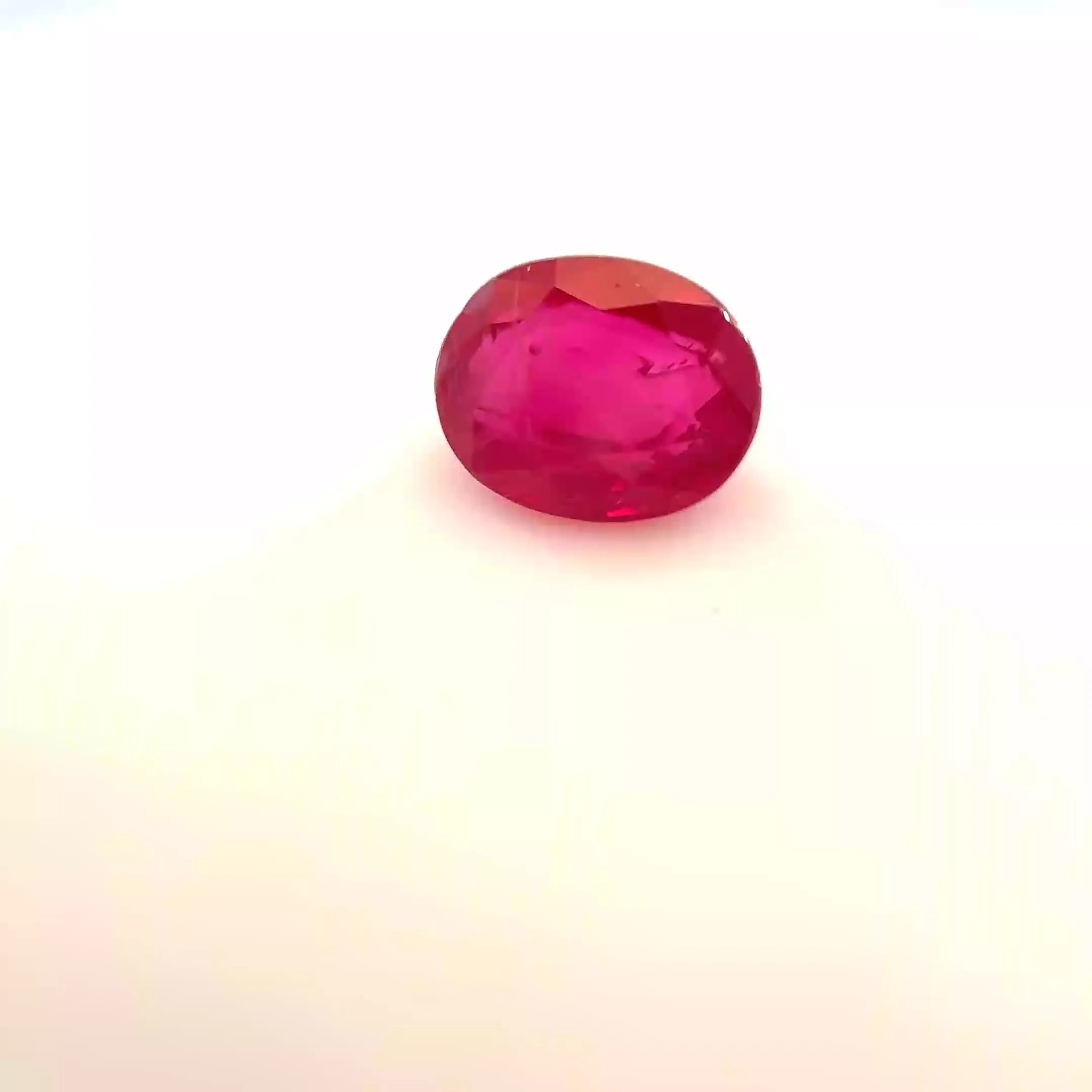 1.07ct Oval Natural Ruby (Colour Red, Clarity Slightly Included, Cut Faceted)