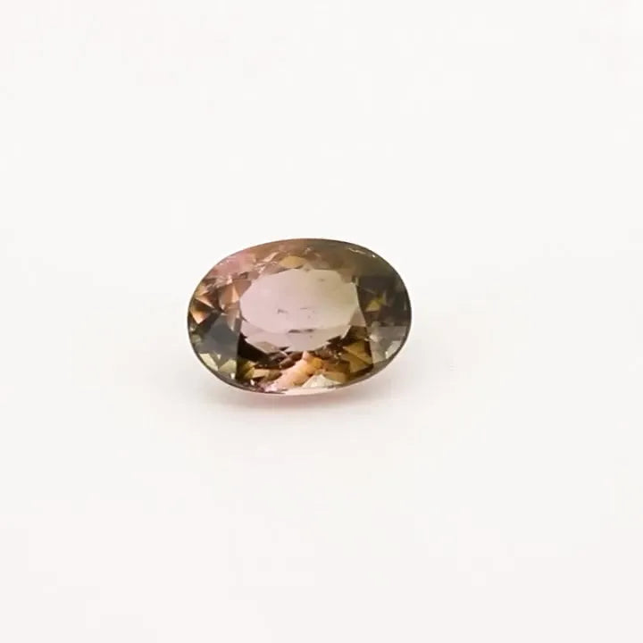 1.80ct Oval Natural Tourmaline (Colour Bicolor, Clarity Slightly Included, Cut Faceted)