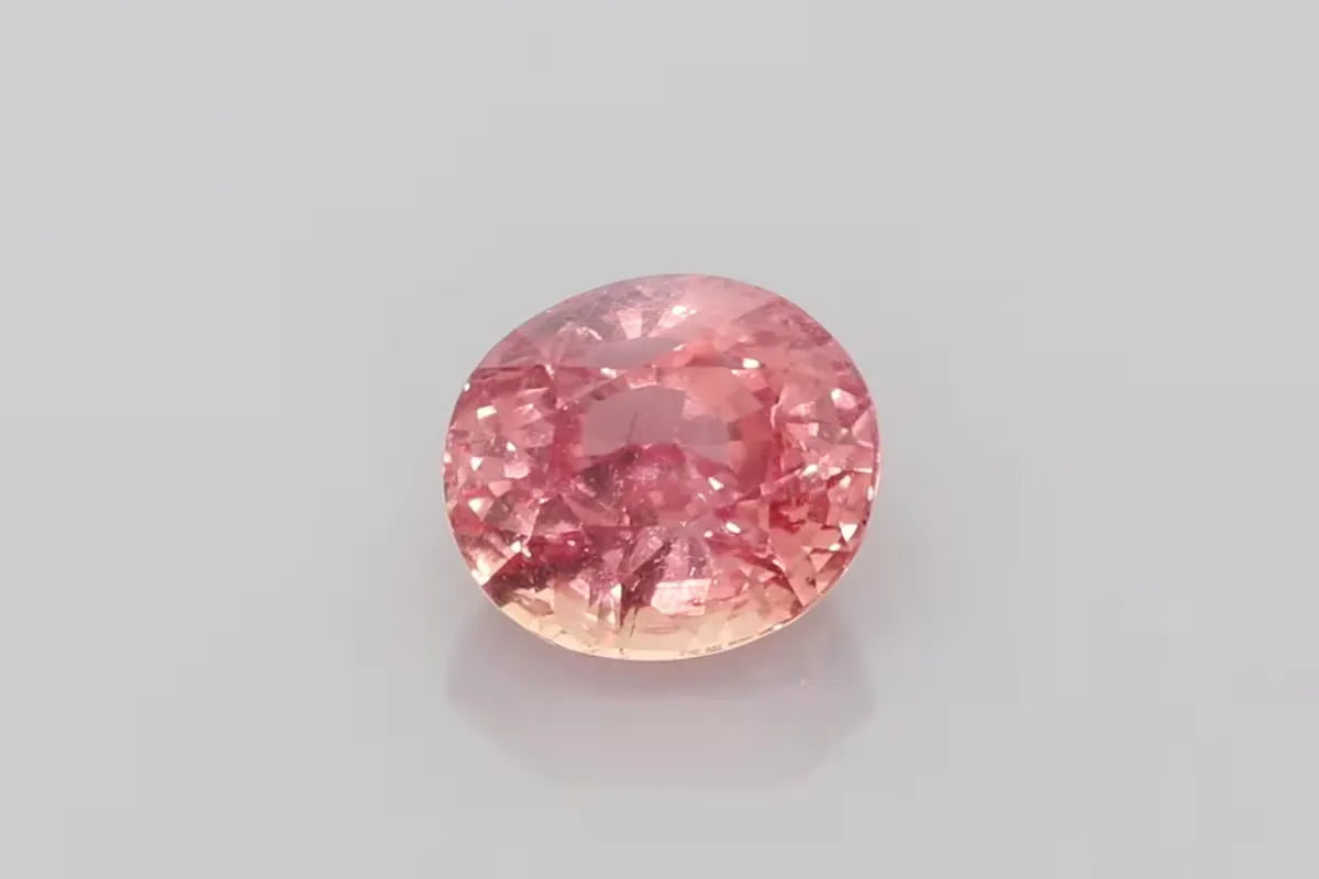 3.07ct Oval Natural Sapphire (Colour Orange, Clarity Slightly Included, Cut Faceted)